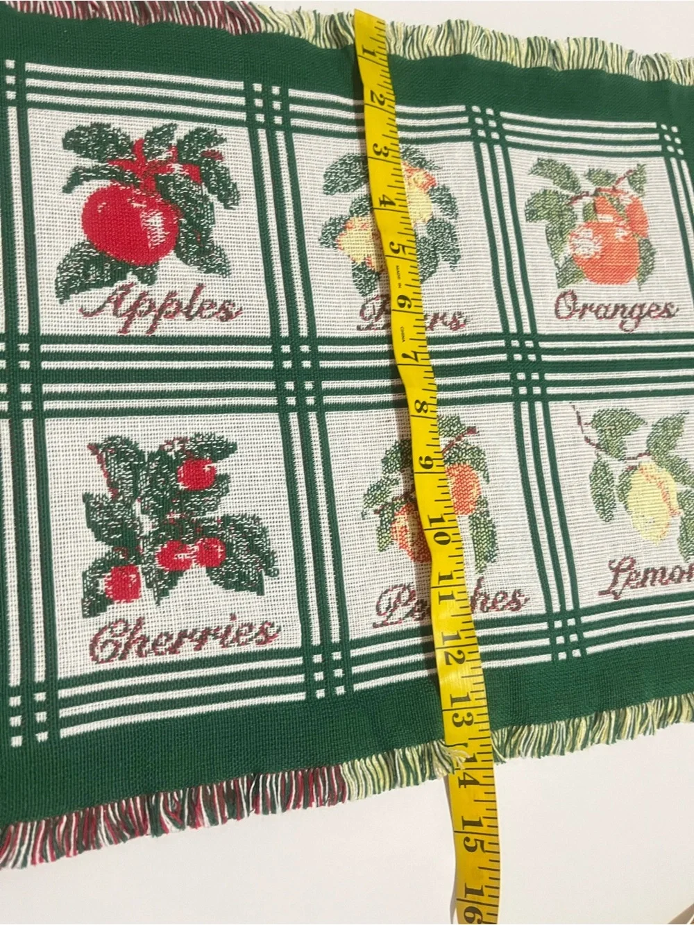 Vintage woven tapestry placemat by The Rug Barn. Lot of 6